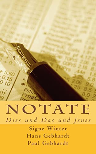 Stock image for Notate: Dies und Das und Jenes for sale by THE SAINT BOOKSTORE