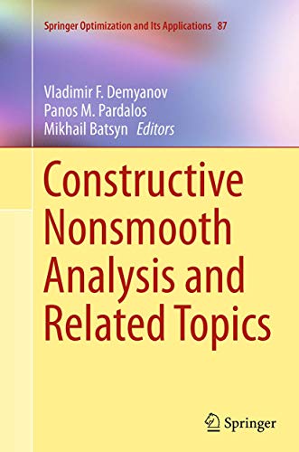 Imagen de archivo de Constructive Nonsmooth Analysis and Related Topics a la venta por Chiron Media