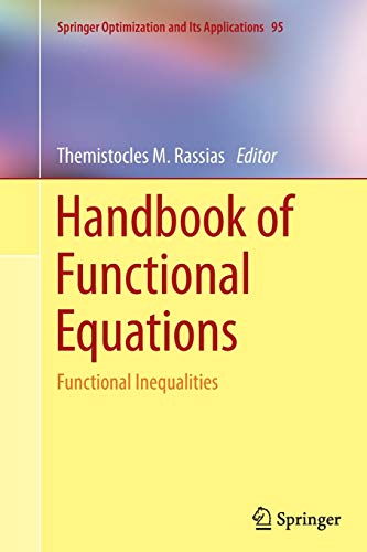 Beispielbild fr Handbook of Functional Equations: Functional Inequalities zum Verkauf von Revaluation Books