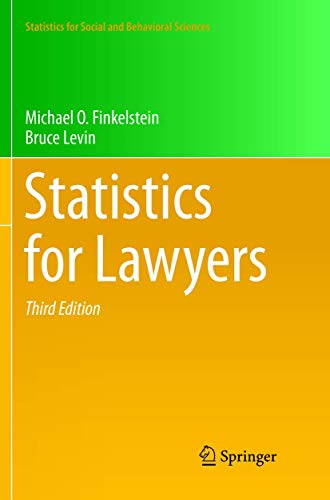 Imagen de archivo de Statistics for Lawyers (Statistics for Social and Behavioral Sciences) a la venta por Books Puddle