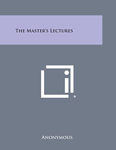 9781494005696: The Master's Lectures