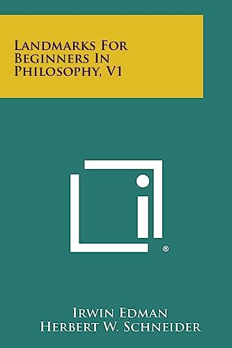 Stock image for Landmarks for Beginners in Philosophy, V1 for sale by Lucky's Textbooks