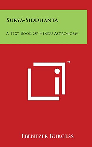 Surya-Siddhanta: A Text Book Of Hindu Astronomy - Burgess, Ebenezer