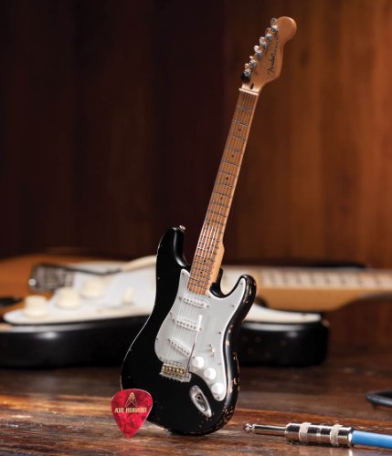 9781495020704: Fender stratocaster - black vintage distress cadeau: Officially Licensed Miniature Guitar Replica