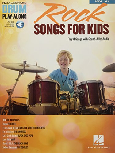 9781495028366: Rock Songs for Kids Drum Play-Along Volume 41 Book/Online Audio (Hal Leonard Drum Play-along, 41)
