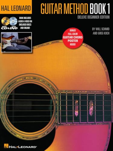 9781495056598: Hal leonard guitar method book 1 guitare +enregistrements online: Deluxe Beginner Edition