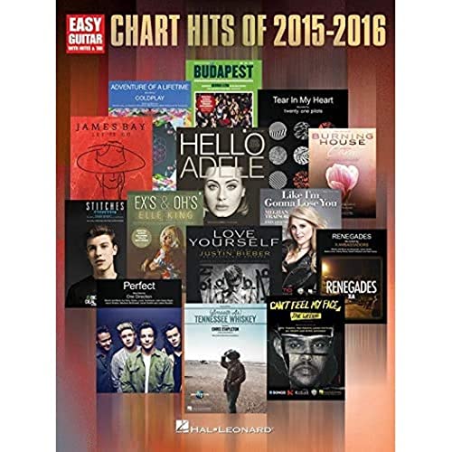 9781495058219: Chart hits of 2015-2016 (easy guitar) guitare: Easy Guitar with Notes Plus Tab