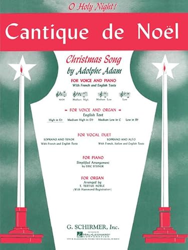 9781495062568: Cantique de Noel (O Holy Night): High Voice (E-Flat) and Organ