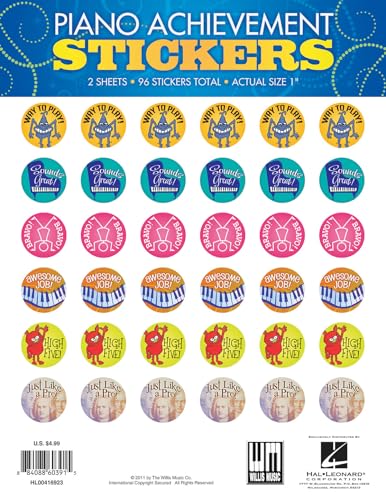 

Piano Achievement Stickers (96 stickers are included) [Soft Cover ]
