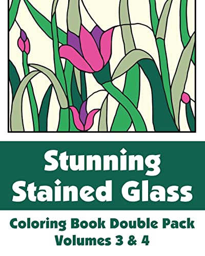 Imagen de archivo de Stunning Stained Glass Coloring Book Double Pack (Volumes 3 & 4) (Art-Filled Fun Coloring Books) a la venta por HPB-Diamond