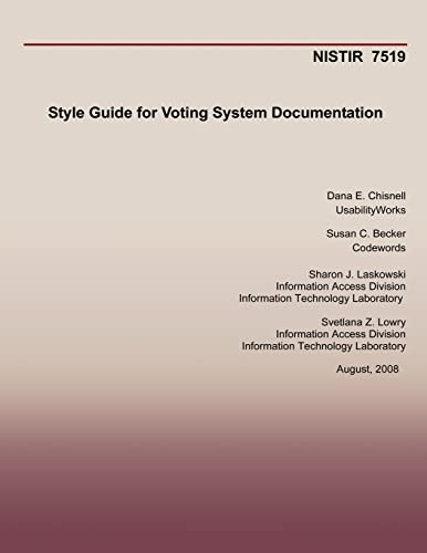 Stock image for Style Guide for Voting System Documentation for sale by Lucky's Textbooks