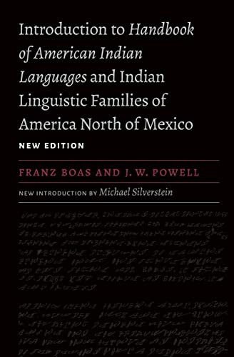 Imagen de archivo de Introduction to Handbook of American Indian Languages and Indian Linguistic Families of America North of Mexico a la venta por GF Books, Inc.