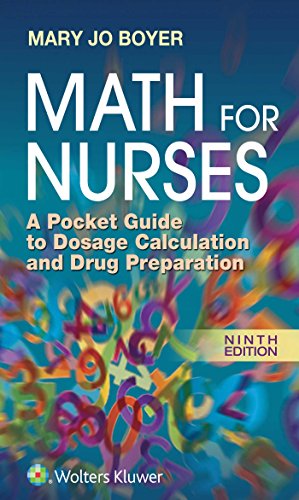 Stock image for Math for Nurses : A Pocket Guide to Dosage Calculation and Drug Preparation for sale by Better World Books