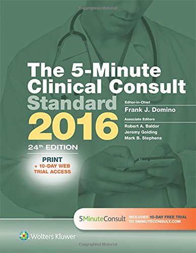 Stock image for The 5-Minute Clinical Consult Standard 2016 : Print + 10-Day Web Trial Access for sale by Better World Books: West