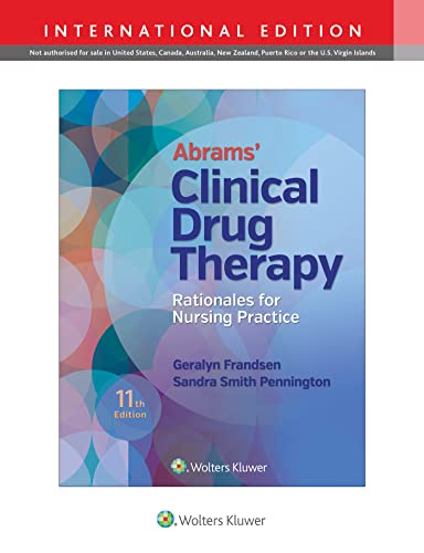 Stock image for Abrams Clin Drug Therapy 11E Internation for sale by Phatpocket Limited