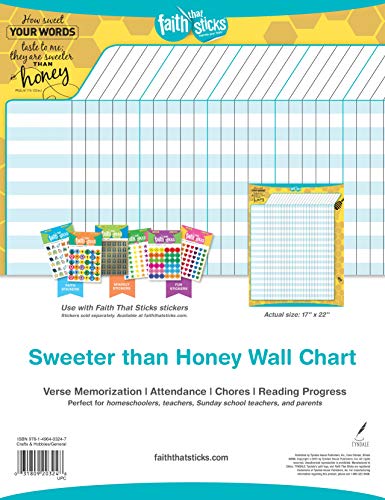 9781496403247: Sweeter Than Honey Wall Chart (Faith That Sticks)