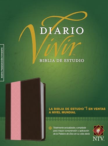 Stock image for Biblia de estudio del diario vivir NTV (SentiPiel, Caf/Rosa, Letra Roja) (Spanish Edition) for sale by Books Unplugged