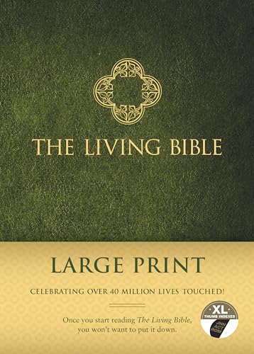 Beispielbild fr The Living Bible Large Print Edition (Hardcover, Green, Indexed) zum Verkauf von Front Cover Books