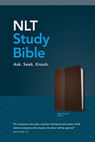 Imagen de archivo de NLT Study Bible, TuTone (LeatherLike, Brown/Slate, Red Letter) a la venta por Byrd Books