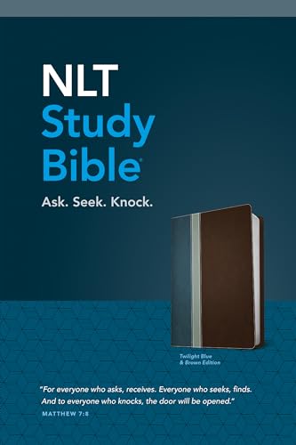 Imagen de archivo de NLT Study Bible, TuTone (LeatherLike, Twilight Blue/Brown, Red Letter) a la venta por Sunshine State Books