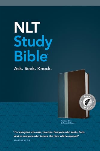 Imagen de archivo de NLT Study Bible, TuTone (LeatherLike, Twilight Blue/Brown, Indexed, Red Letter) a la venta por Byrd Books