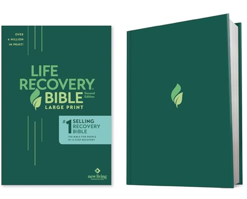 Stock image for NLT Life Recovery Bible (Large Print, Hardcover) 2nd Edition: Addiction Bible Tied to 12 Steps of Recovery for Help with Drugs, Alcohol, Personal Struggles - With Meeting Guide for sale by Zoom Books Company