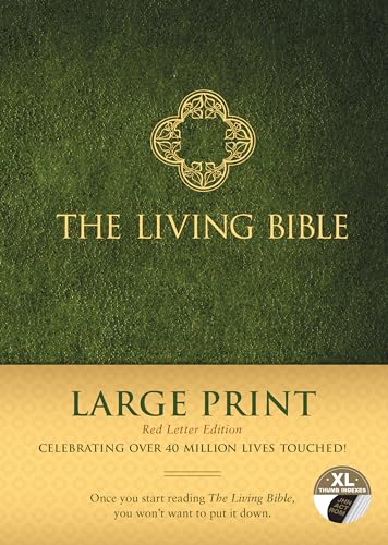 Beispielbild fr The Living Bible Large Print Red Letter Edition (Hardcover, Green, Indexed) zum Verkauf von McCord Books