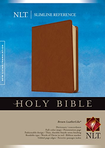 9781496436627: Holy Bible: New Living Translation, Slimline Reference, Brown LeatherLike
