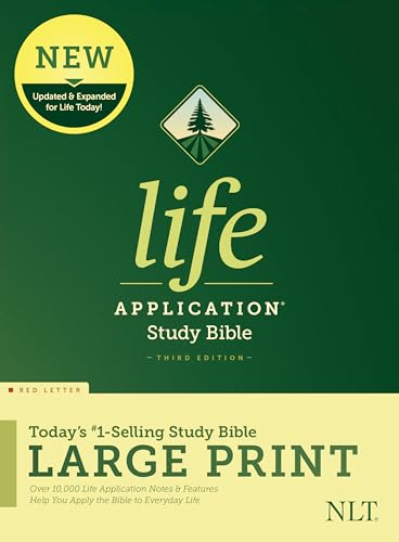 Beispielbild fr Tyndale NLT Life Application Study Bible, Third Edition, Large Print (Hardcover, Red Letter) - New Living Translation Bible, Large Print Study Bible for Enhanced Readability zum Verkauf von Russell Books
