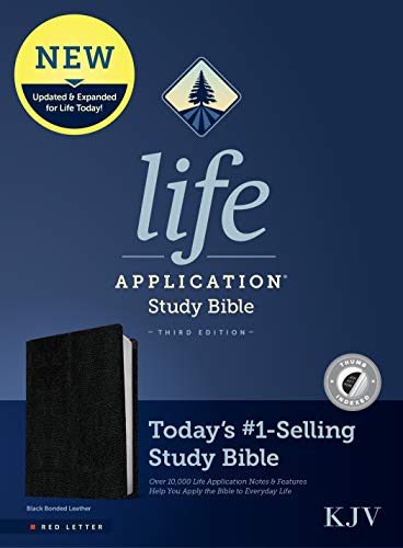 Beispielbild fr KJV Life Application Study Bible, Third Edition (Red Letter, Bonded Leather, Black, Indexed) zum Verkauf von Lakeside Books