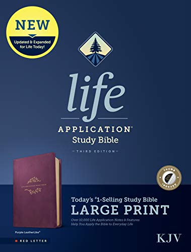 Beispielbild fr KJV Life Application Study Bible, Third Edition, Large Print (Red Letter, LeatherLike, Purple, Indexed) zum Verkauf von Lakeside Books