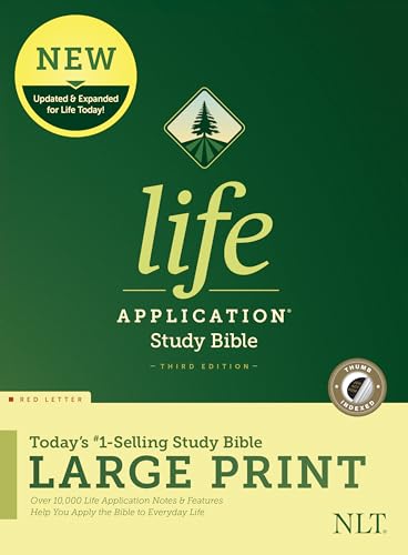 Imagen de archivo de NLT Life Application Study Bible, Third Edition, Large Print (Red Letter, Hardcover, Indexed) a la venta por ThriftBooks-Atlanta