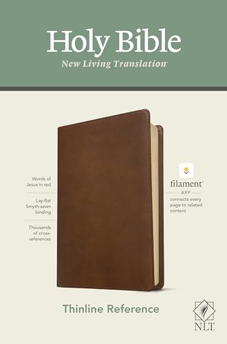 Stock image for NLT Thinline Reference Holy Bible (Red Letter, LeatherLike, Rustic Brown): Includes Free Access to the Filament Bible App Delivering Study Notes, Devotionals, Worship Music, and Video for sale by GF Books, Inc.