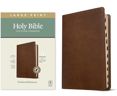 9781496445322: NLT Large Print Thinline Reference Bible, Filament Enabled E: New Living Translation, Thinline Reference Bible, Rustic Brown, Filament Enabled Edition, Red Letter, Leatherlike