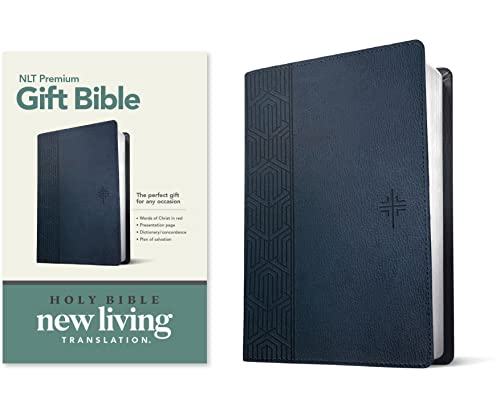 Stock image for Premium Gift Bible NLT (LeatherLike, Blue, Red Letter) for sale by BooksRun