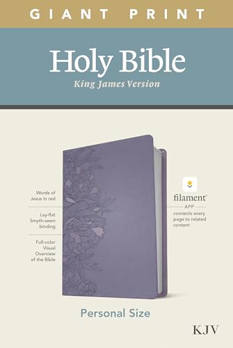 Stock image for KJV Personal Size Giant Print Holy Bible (Red Letter, LeatherLike, Peony Lavender): Includes Free Access to the Filament Bible App Delivering Study Notes, Devotionals, Worship Music, and Video for sale by GF Books, Inc.