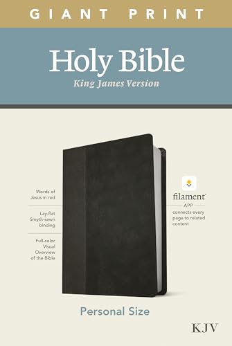 Stock image for KJV Personal Size Giant Print Holy Bible (Red Letter, LeatherLike, Black/Onyx): Includes Free Access to the Filament Bible App Delivering Study Notes, Devotionals, Worship Music, and Video for sale by SecondSale