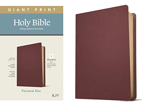Stock image for KJV Personal Size Giant Print Holy Bible (Red Letter, Genuine Leather, Burgundy): Includes Free Access to the Filament Bible App Delivering Study Notes, Devotionals, Worship Music, and Video for sale by Seattle Goodwill