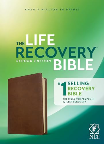 Stock image for NLT Life Recovery Bible, Second Edition (LeatherLike, Rustic Brow for sale by Hawking Books