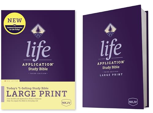 Stock image for NKJV Life Application Study Bible, Third Edition, Large Print (Hardcover, Red Letter) for sale by Pennywisestore