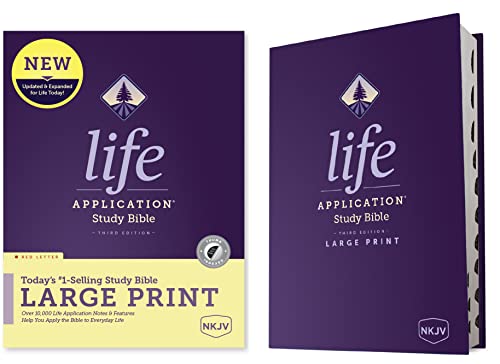 Beispielbild fr NKJV Life Application Study Bible, Third Edition, Large Print (Red Letter, Hardcover, Indexed) zum Verkauf von Lakeside Books