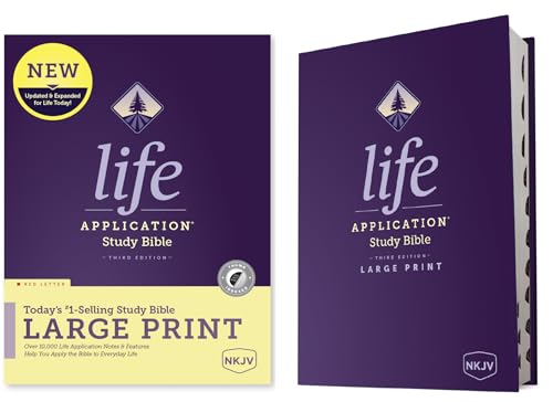 Stock image for NKJV Life Application Study Bible, Third Edition, Large Print (Red Letter, Hardcover, Indexed) for sale by Lakeside Books
