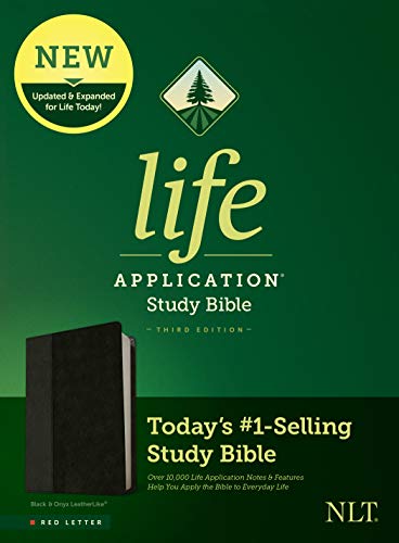 

NLT Life Application Study Bible, Third Edition (Red Letter, LeatherLike, Black/Onyx)