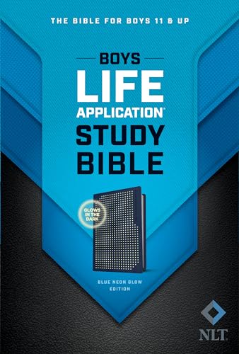 Beispielbild fr NLT Boys Life Application Study Bible, Blue/Neon/Glow (Leather) zum Verkauf von Grand Eagle Retail