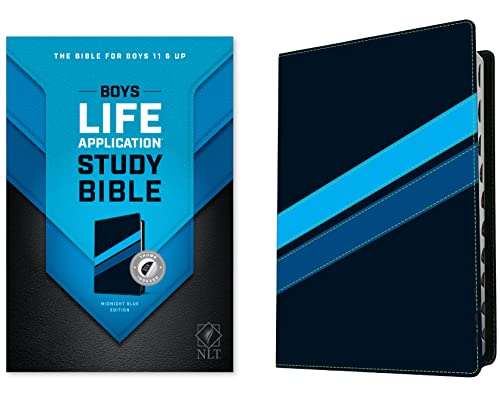 Beispielbild fr NLT Boys Life Application Study Bible, Midnight Blue, Index (Leather) zum Verkauf von Grand Eagle Retail