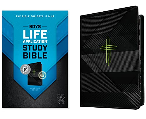9781496461445: NLT Boys Life Application Study Bible, Tutone (Leatherlike, Neon/Black, Indexed): New Living Translation, Neon and Black, Leatherlike