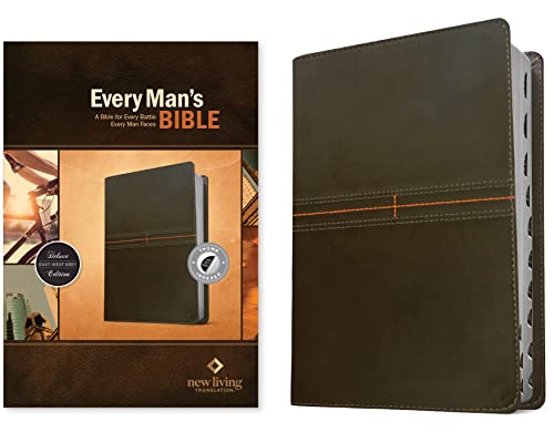 Stock image for Every Mans Bible NLT (LeatherLike, EastWest Grey, Indexed) for sale by Lakeside Books