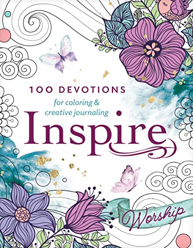Stock image for Inspire: Worship (Softcover): 100 Devotions for Coloring and Creative Journaling for sale by ThriftBooks-Atlanta