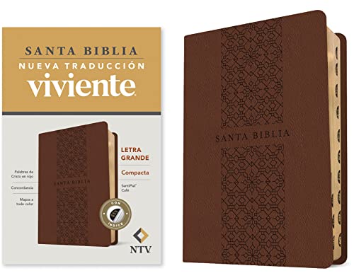 Stock image for Santa Biblia NTV, Edici=n compacta, letra grande (SentiPiel, CafT, -ndice, Letra Roja) (Spanish Edition) [Imitation Leather] Tyndale House Publishers for sale by Lakeside Books