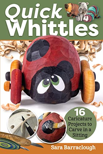 Imagen de archivo de Quick Whittles: 16 Caricature Projects to Carve in a Sitting (Fox Chapel Publishing) Full-Size Patterns and Beginner-Friendly Instructions for Woodcarving a Santa, Bear, Narwhal, Monster, and More a la venta por Books Unplugged